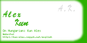alex kun business card